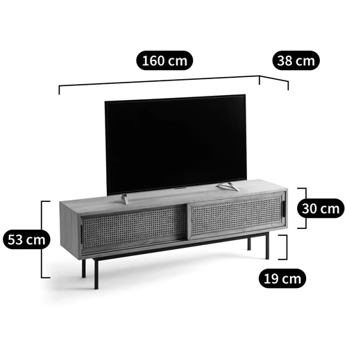 ТВ-тумба с плетеным декором Tate Wicker TV Stand ТВ-тумба с плетеным декором Tate Wicker TV Stand в Твери