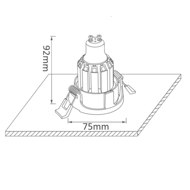 Встраиваемый Круглый Точечный Черный спот с поворотом LC-GU10 в Твери