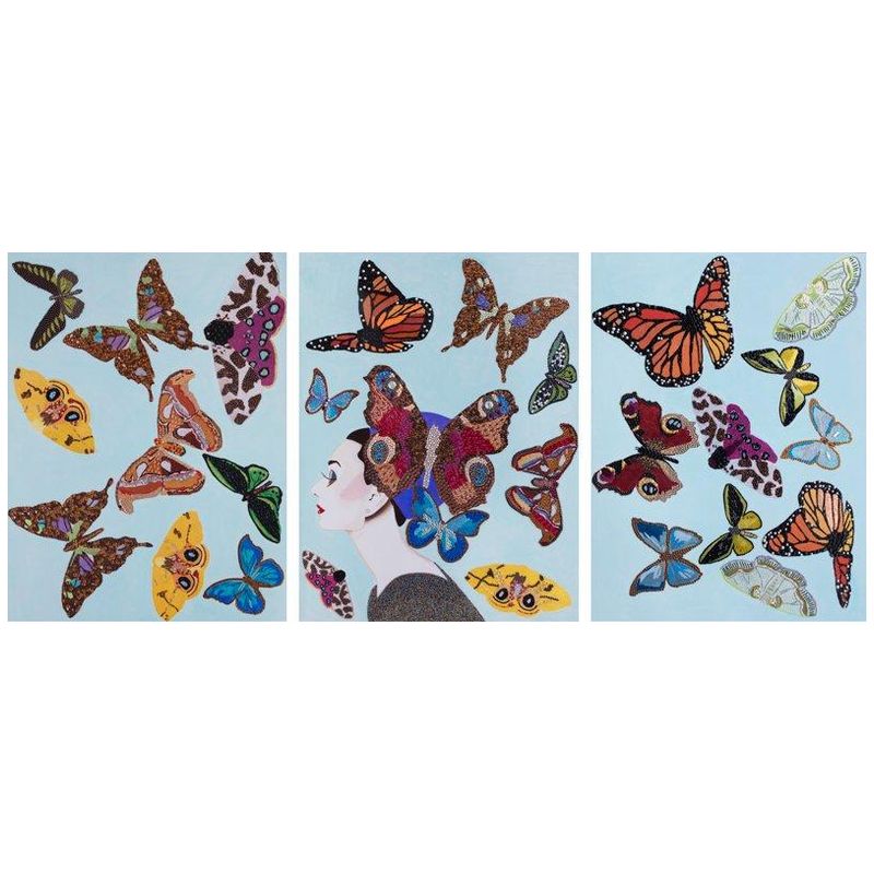 Картина Audrey with Swarming Butterflies Triptych Мульти Картина Audrey with Swarming Butterflies Triptych Мульти в Твери | Loft Concept