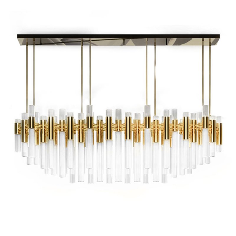 Люстра Luxxu Waterfall Rectangular suspension Глянцевое золото Прозрачное Стекло Люстра Luxxu Waterfall Rectangular suspension Глянцевое золото Прозрачное Стекло в Твери | Loft Concept