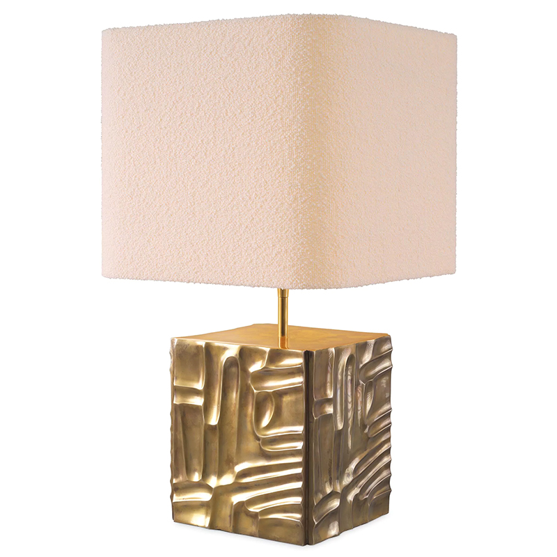 Настольная лампа Eichholtz Table Lamp Oregon Bouclé Латунь Белый Настольная лампа Eichholtz Table Lamp Oregon Bouclé Латунь Белый в Твери | Loft Concept