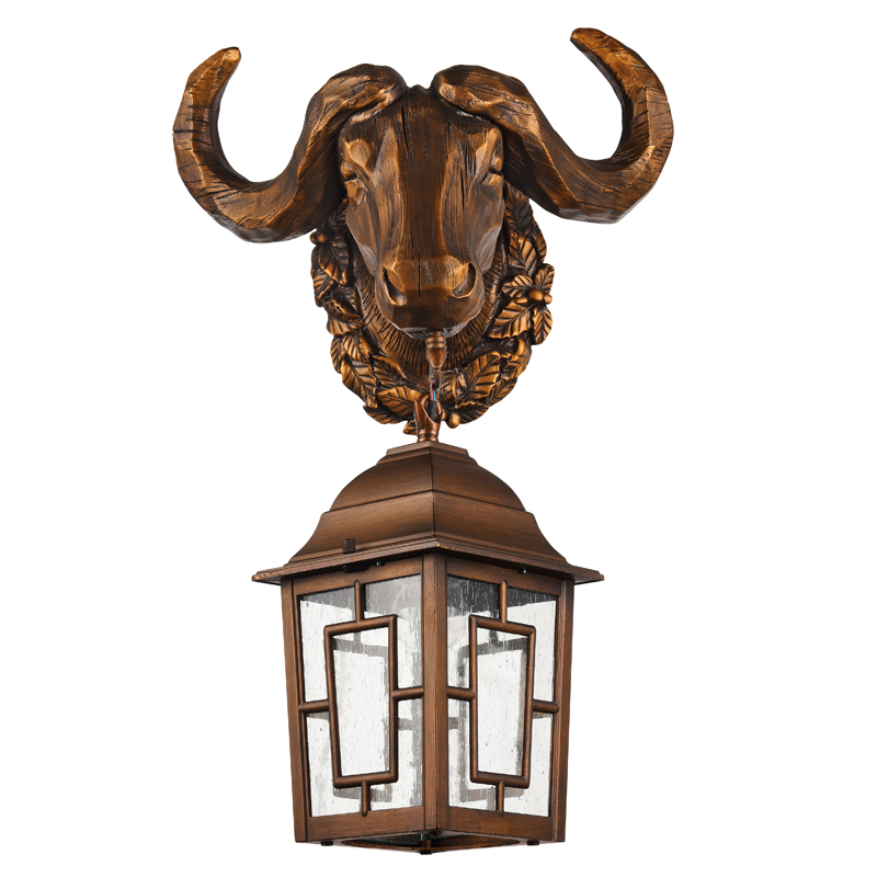 Уличный светильник Bull Lantern Коричневый винтаж Прозрачное Стекло Уличный светильник Bull Lantern Коричневый винтаж Прозрачное Стекло в Твери | Loft Concept