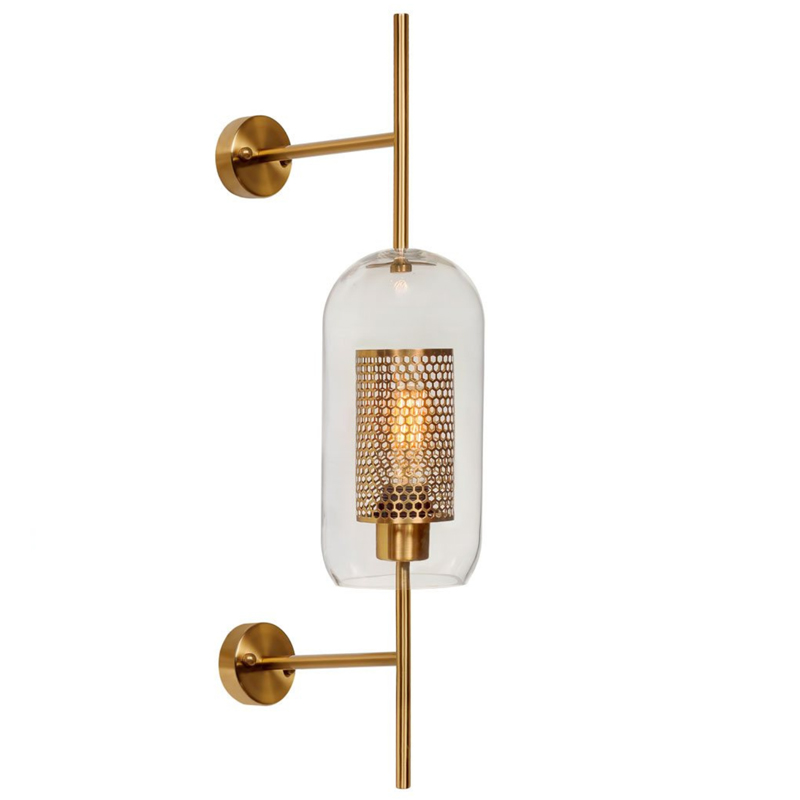 Бра Perforation Wall Lamp Gold 67 Золотой Прозрачное Стекло Бра Perforation Wall Lamp Gold 67 Золотой Прозрачное Стекло в Твери | Loft Concept