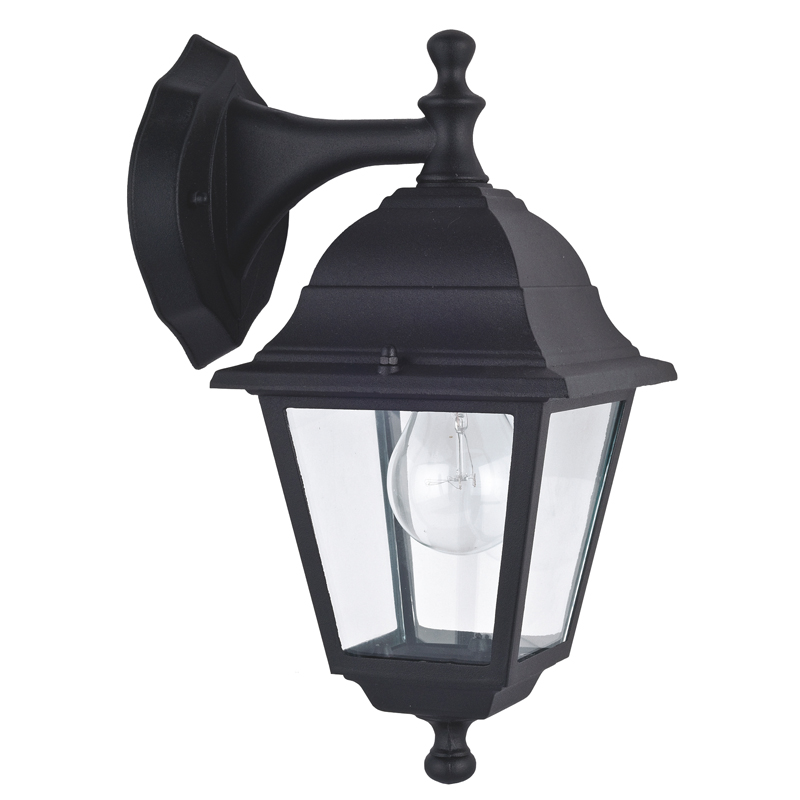 Уличный светильник Lebran Sconce II Черный Прозрачное Стекло в Твери | Loft Concept 