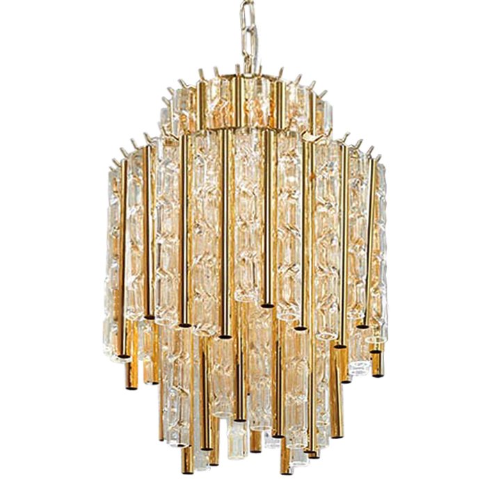 Люстра Chandelier Gigi Gold Глянцевое золото Прозрачное Стекло Люстра Chandelier Gigi Gold Глянцевое золото Прозрачное Стекло в Твери | Loft Concept