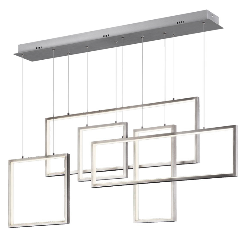 Люстра Rectangle Geometry Chandelier Nickel 5 Никель Сатин Люстра Rectangle Geometry Chandelier Nickel 5 Никель Сатин в Твери | Loft Concept