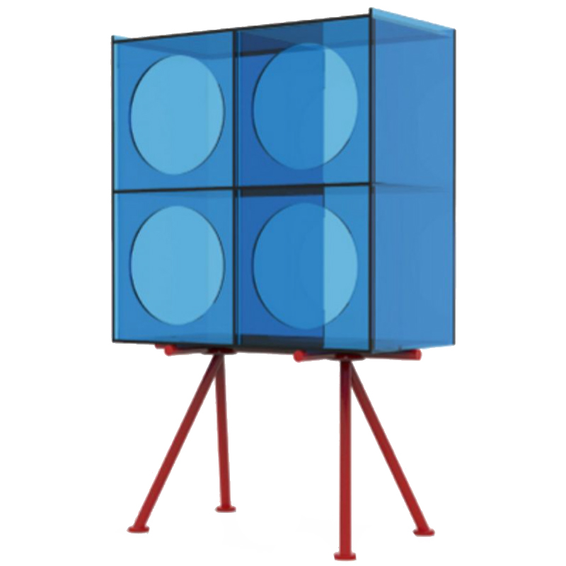 Синий буфет из акрила Blue Acrylic Cupboard Синий Синий буфет из акрила Blue Acrylic Cupboard Синий в Твери | Loft Concept