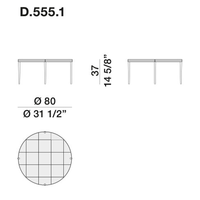 Дизайнерский круглый кофейный стол со стеклянной столешницей Gio Ponti D.555.1 Coffee Table Дизайнерский круглый кофейный стол со стеклянной столешницей Gio Ponti D.555.1 Coffee Table в Твери