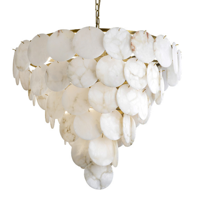 Люстра Letizia Marble Tiered Chandelier Латунь Белый Мрамор Bianco Люстра Letizia Marble Tiered Chandelier Латунь Белый Мрамор Bianco в Твери | Loft Concept