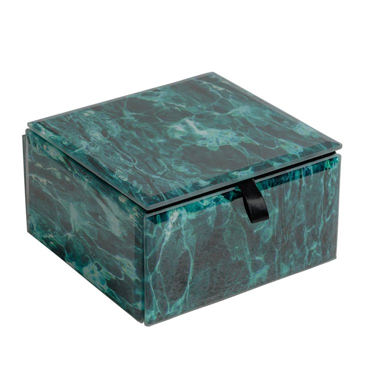 Шкатулка Turquoise Smoke Cube Бирюзовый Шкатулка Turquoise Smoke Cube Бирюзовый в Твери | Loft Concept