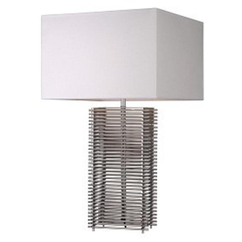 Настольная лампа Milburn Table Lamp Хром Белый Настольная лампа Milburn Table Lamp Хром Белый в Твери | Loft Concept