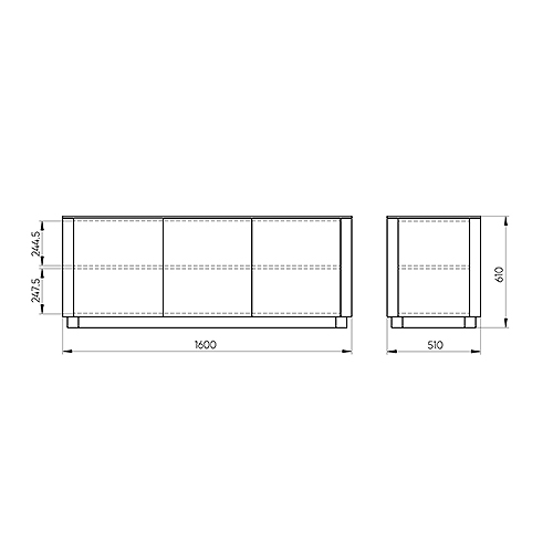 Тумба молочного цвета с 3-мя дверцами Tammi  в Твери