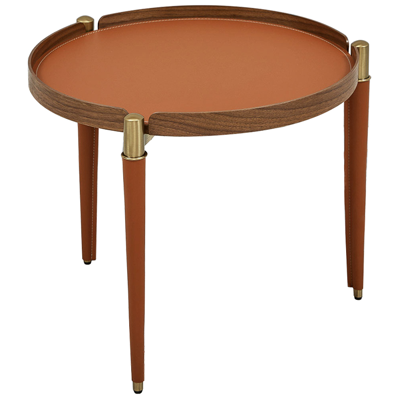 Кофейный стол Ferrey Round Table Side Оранжевый Золотой Кофейный стол Ferrey Round Table Side Оранжевый Золотой в Твери | Loft Concept