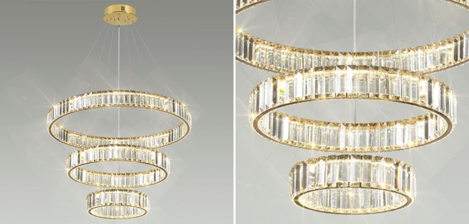 Люстра Хрустальная Ring Horizontal 3 кольца Люстра Хрустальная Ring Horizontal 3 кольца - Loft-Concept в Твери