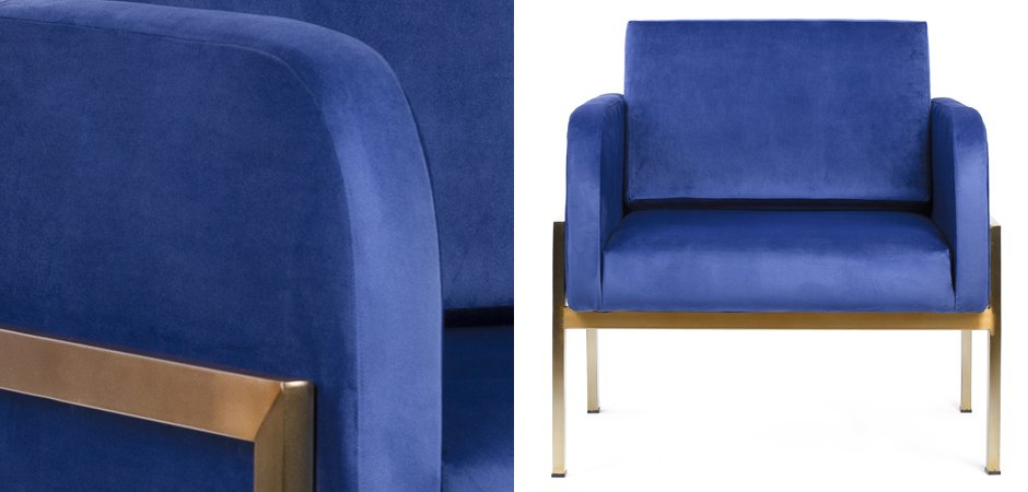 Кресло Velvet Ardmore Chair blue Кресло Velvet Ardmore Chair blue - Loft-Concept в Твери