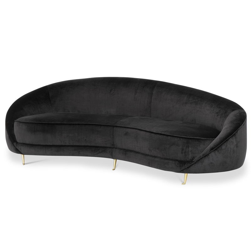 Диван Eichholtz Sofa Esmeralda Черный Латунь Диван Eichholtz Sofa Esmeralda Черный Латунь в Твери | Loft Concept