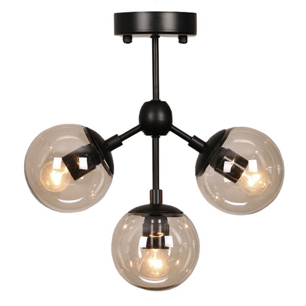 Люстра Modo Chandelier 3 Globes Дымчатый (Smoke) Люстра Modo Chandelier 3 Globes Дымчатый (Smoke) в Твери | Loft Concept