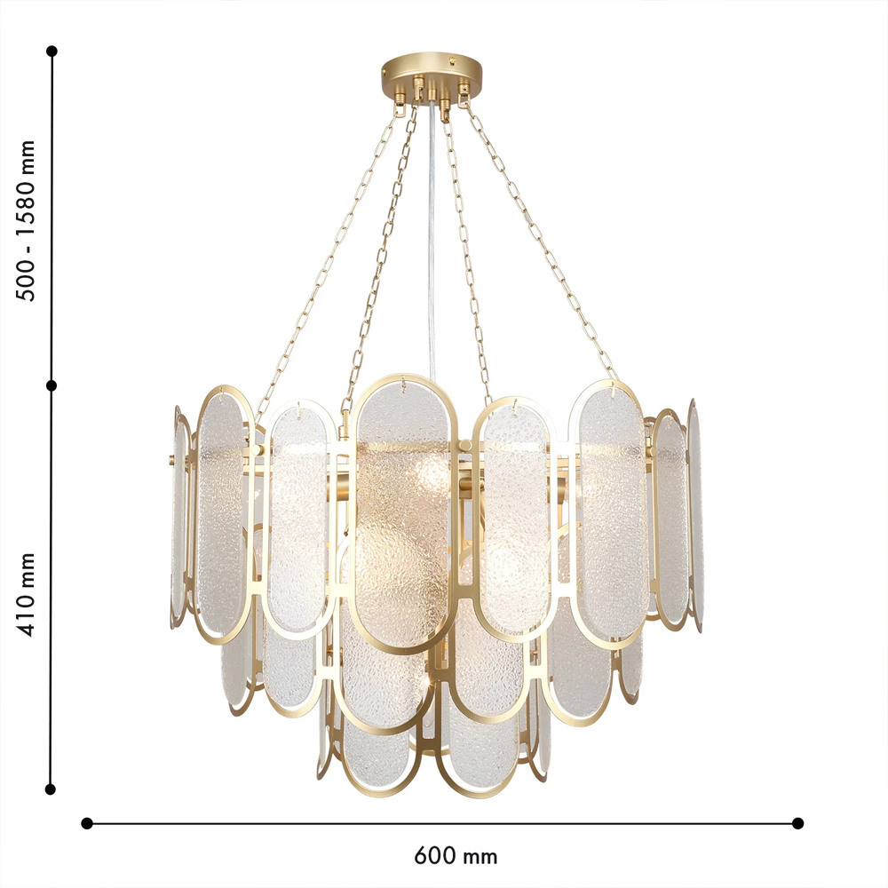 Люстра с многослойным эффектом из овальных элементов из непрозрачного стекла Conformation в Твери