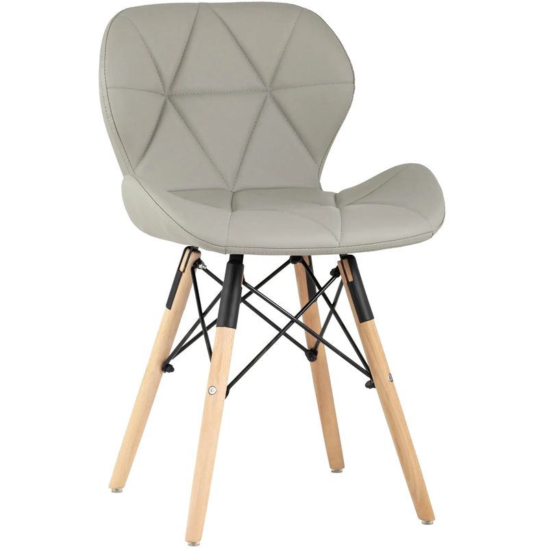 Стул Jeroen Chair Серая Экокожа Серый Древесина Черный Стул Jeroen Chair Серая Экокожа Серый Древесина Черный в Твери | Loft Concept