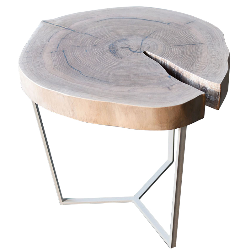Кофейный стол Wickens Industrial Metal Rust Coffee Table Светлый дуб Белый в Твери | Loft Concept 