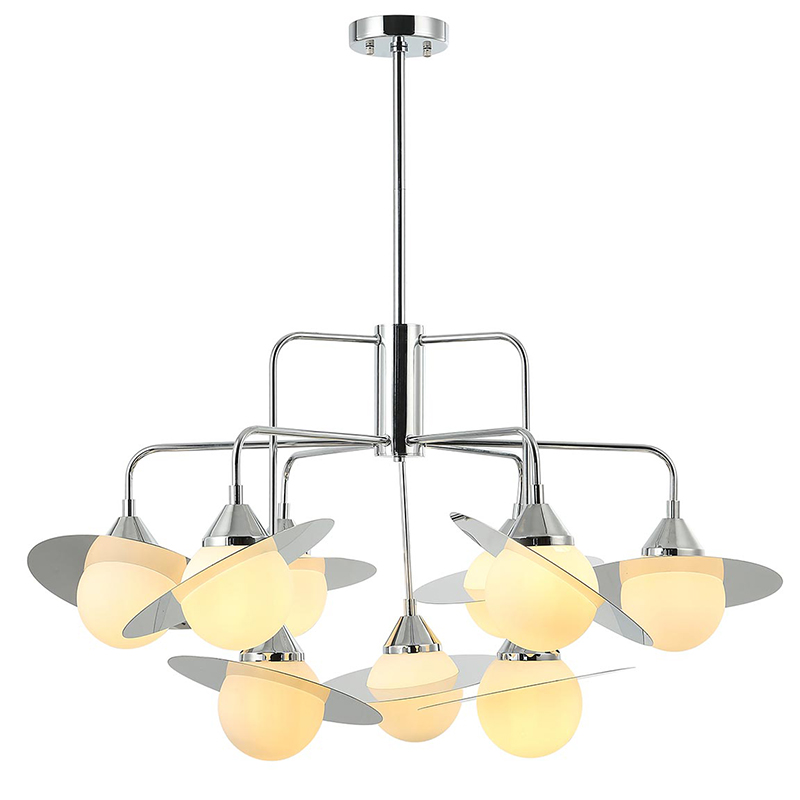 Люстра Phainon Chrome Chandelier 9 Хром Белый Люстра Phainon Chrome Chandelier 9 Хром Белый в Твери | Loft Concept