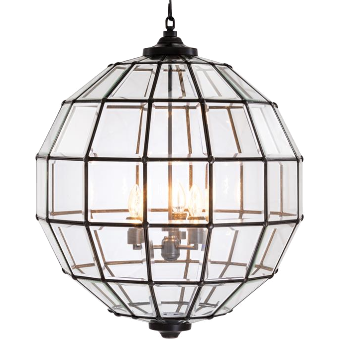 Люстра Lantern Luna Bronze L Темная бронза Прозрачный (Transparent) Люстра Lantern Luna Bronze L Темная бронза Прозрачный (Transparent) в Твери | Loft Concept