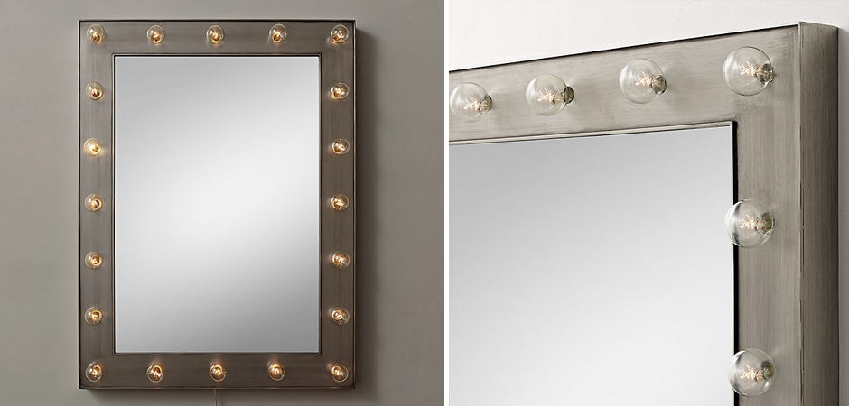 Зеркало с подсветкой Restoration Hardware ILLUMINATED Mirror Pewter Зеркало с подсветкой Restoration Hardware ILLUMINATED Mirror Pewter - Loft-Concept в Твери