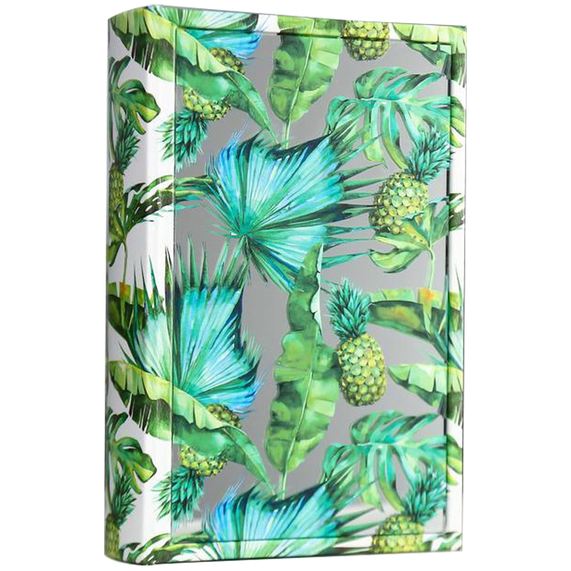 Шкатулка-книга Pineapples and Leaves Mirror Book Box Зеленый Белый Зеркало Шкатулка-книга Pineapples and Leaves Mirror Book Box Зеленый Белый Зеркало в Твери | Loft Concept