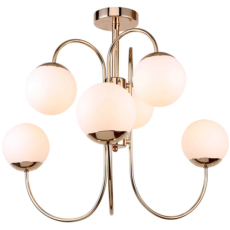 Люстра Amalthea Chandelier 6 Золотой Белый Люстра Amalthea Chandelier 6 Золотой Белый в Твери | Loft Concept