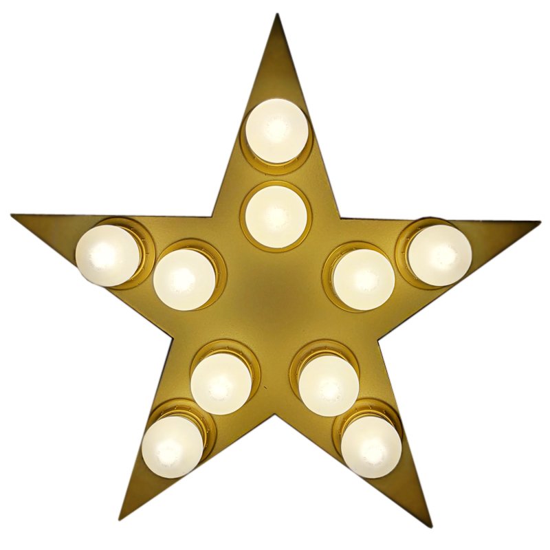 Настенный светильник Star золотая звезда матовое золото Настенный светильник Star золотая звезда матовое золото в Твери | Loft Concept