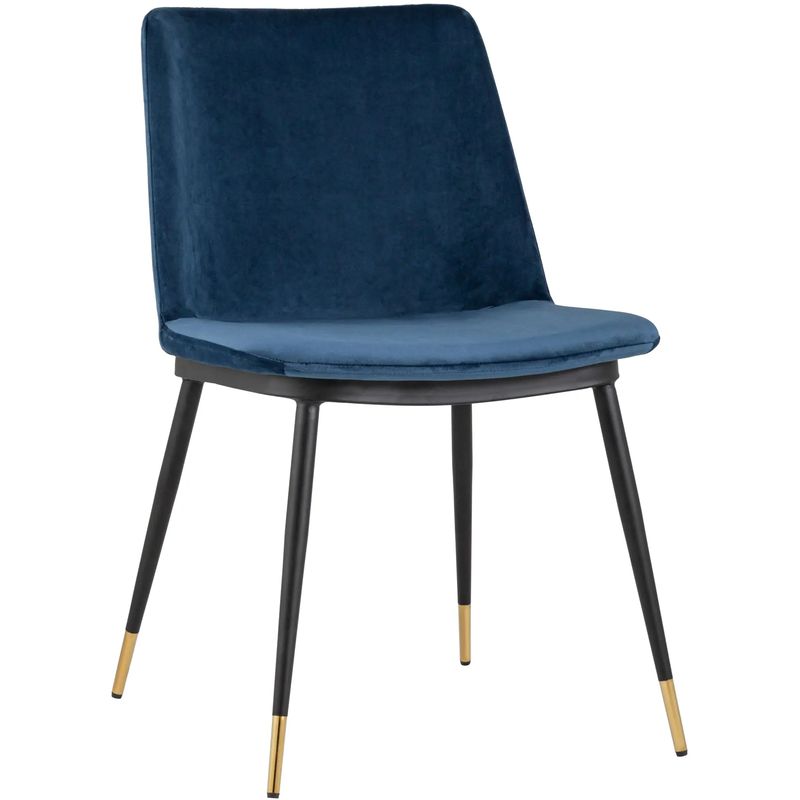 Стул Melissa Chair Синий Велюр Синий Черный Стул Melissa Chair Синий Велюр Синий Черный в Твери | Loft Concept