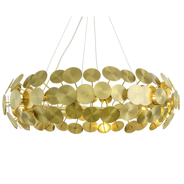 Люстра Metal Disc Chandelier ring Золотой Люстра Metal Disc Chandelier ring Золотой в Твери | Loft Concept