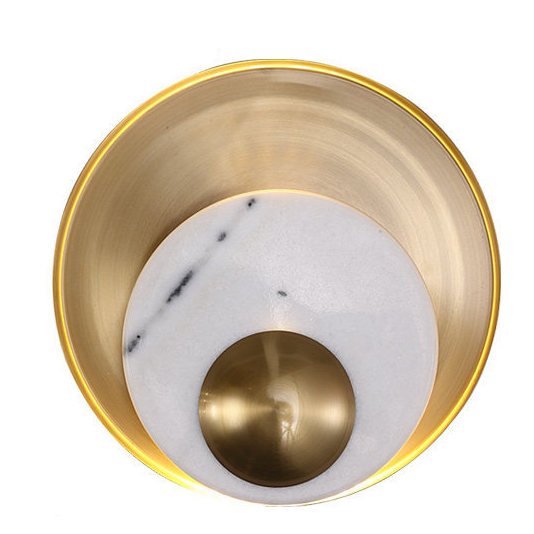 Бра Ginger & Jagger Pearl WALL LAMP round gold Латунь Белый Бра Ginger & Jagger Pearl WALL LAMP round gold Латунь Белый в Твери | Loft Concept