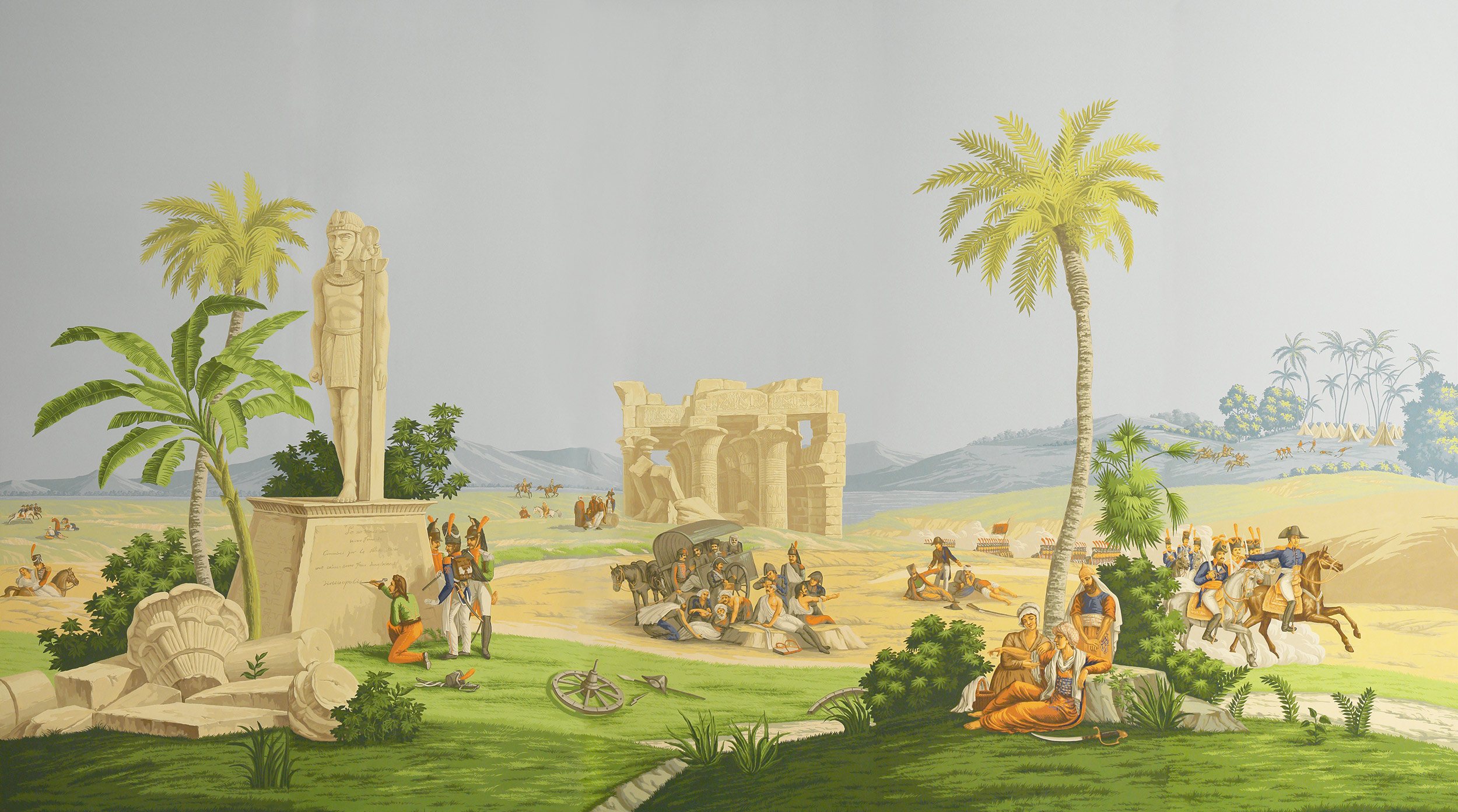 Обои ручная роспись Napoleon's Campaign in Egypt Velay on scenic paper Обои ручная роспись Napoleon's Campaign in Egypt Velay on scenic paper - постер Loft-Concept в Твери