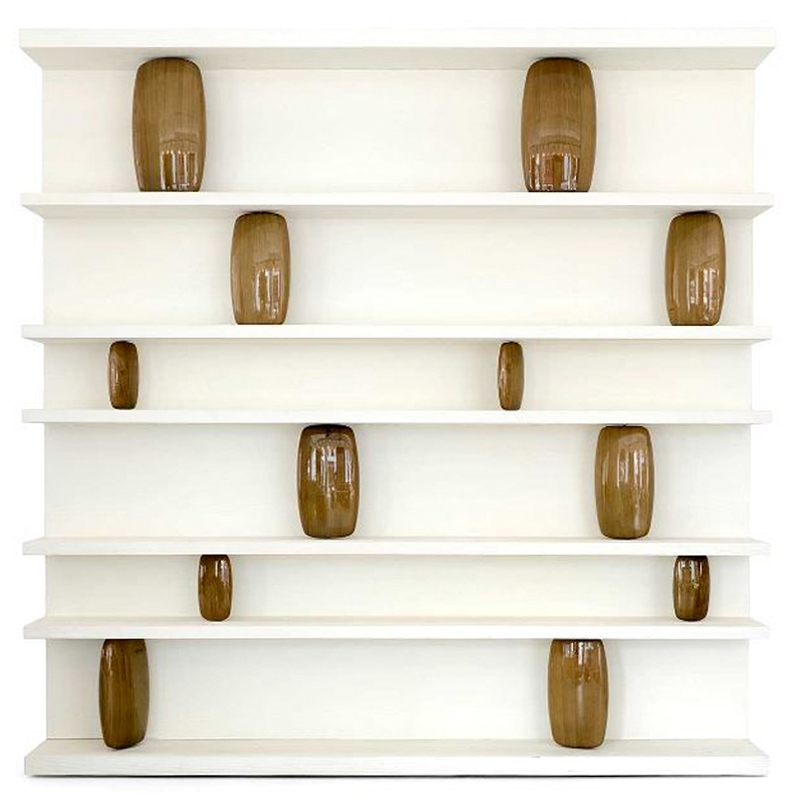 Стеллаж Galet Bookcase Коричневый Белый Стеллаж Galet Bookcase Коричневый Белый в Твери | Loft Concept