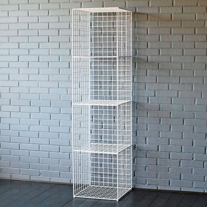 Стеллаж Kynan Industrial Metal Rust Rack Белый Стеллаж Kynan Industrial Metal Rust Rack Белый в Твери | Loft Concept