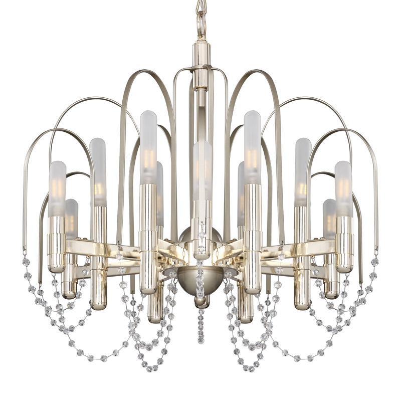 Люстра Perrine Chandelier 61 Золотой Шампань Прозрачный Белый Люстра Perrine Chandelier 61 Золотой Шампань Прозрачный Белый в Твери | Loft Concept