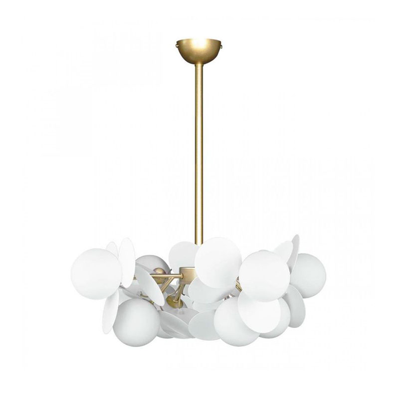 Люстра MATISSE Chandelier White 8 ламп Белый Золотой Люстра MATISSE Chandelier White 8 ламп Белый Золотой в Твери | Loft Concept