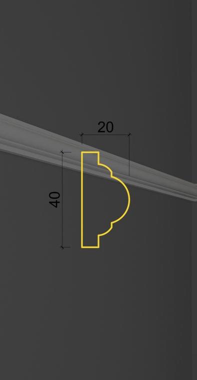 Гладкий молдинг MT-02 в Твери