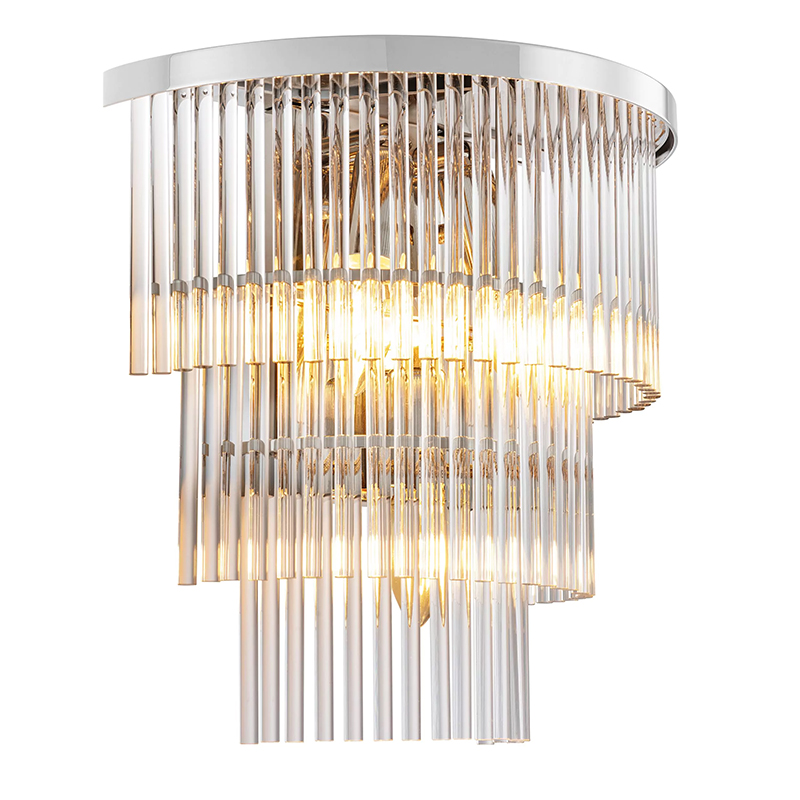 Бра Eichholtz Wall Lamp East Nickel Никель Прозрачное Стекло Бра Eichholtz Wall Lamp East Nickel Никель Прозрачное Стекло в Твери | Loft Concept