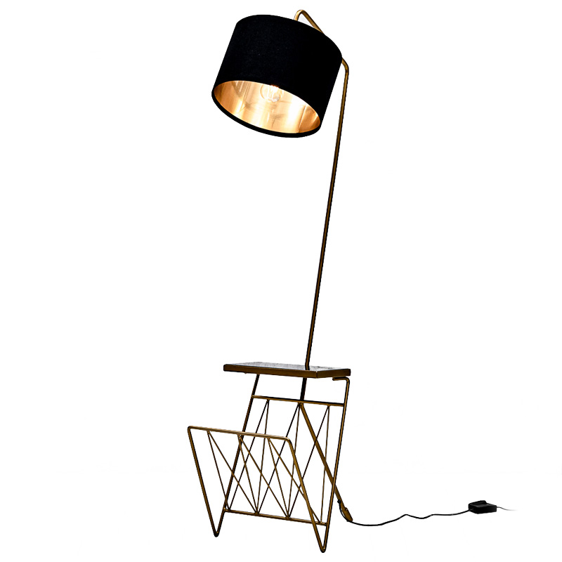Напольная лампа Trono Floor lamp Черный Латунь Напольная лампа Trono Floor lamp Черный Латунь в Твери | Loft Concept