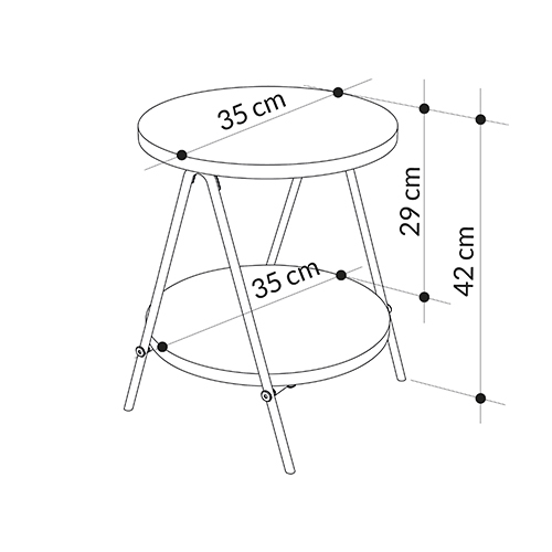Стол приставной с 2-мя круглыми белыми столешницами ESSEL SIDE TABLE WHITE Стол приставной с 2-мя круглыми белыми столешницами ESSEL SIDE TABLE WHITE в Твери