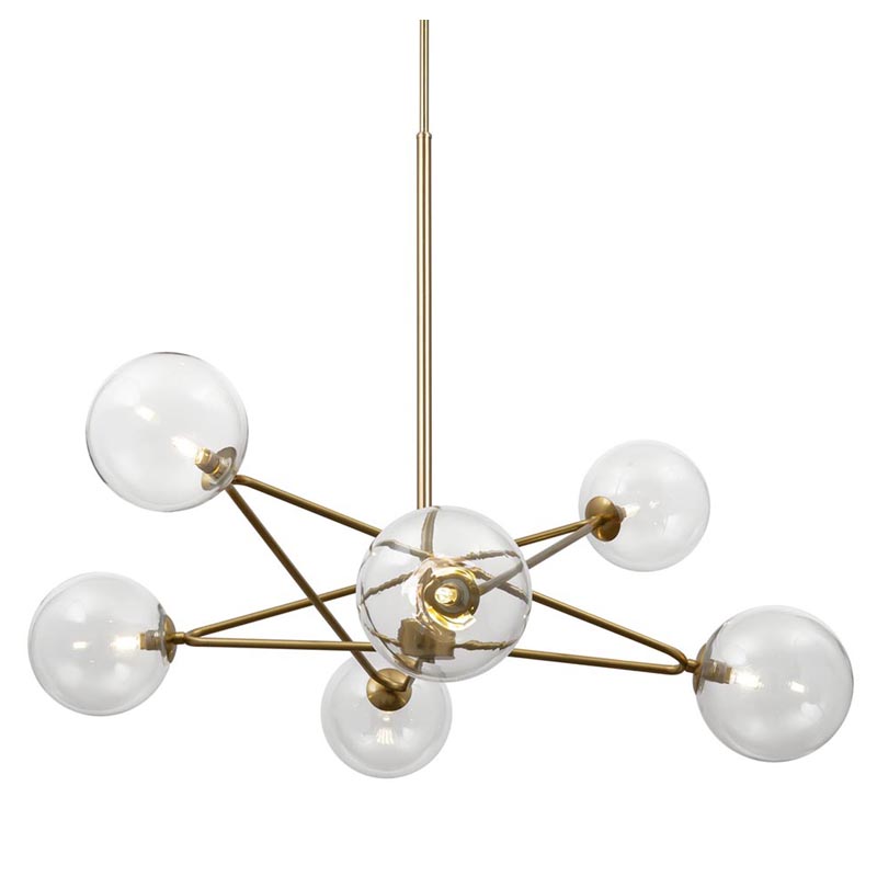 Люстра Chandelier Constellation Orbs Transparent Латунь Прозрачное Стекло Люстра Chandelier Constellation Orbs Transparent Латунь Прозрачное Стекло в Твери | Loft Concept