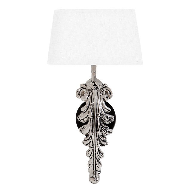 Бра Eichholtz Wall Lamp Beau Site Nickel+White Никель Белый Бра Eichholtz Wall Lamp Beau Site Nickel+White Никель Белый в Твери | Loft Concept