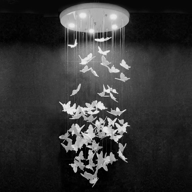 Люстра Night Butterflies Chandelier Белый Люстра Night Butterflies Chandelier Белый в Твери | Loft Concept