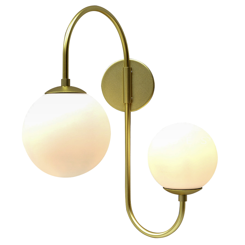 Бра Gooseneck Pelle Gold Wall Lamp Золотой Белый Бра Gooseneck Pelle Gold Wall Lamp Золотой Белый в Твери | Loft Concept