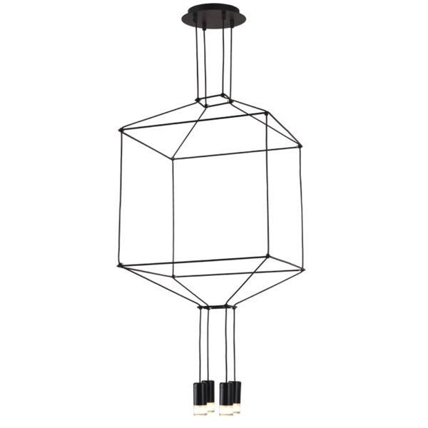Vibia Wireflow Chandelier 0311 LED Suspension lam Черный Vibia Wireflow Chandelier 0311 LED Suspension lam Черный в Твери | Loft Concept