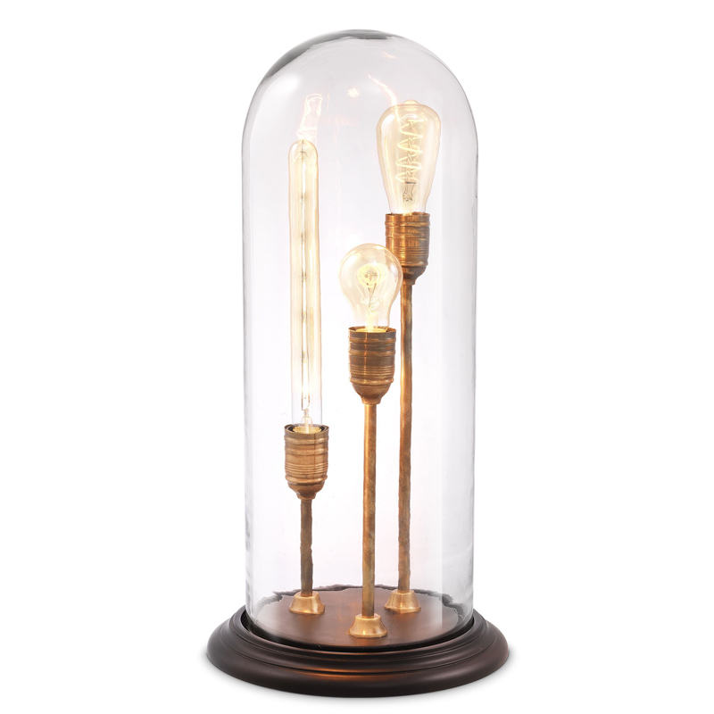 Настольная лампа Eichholtz Table Lamp Spance Черный Винтажная латунь Прозрачный Настольная лампа Eichholtz Table Lamp Spance Черный Винтажная латунь Прозрачный в Твери | Loft Concept