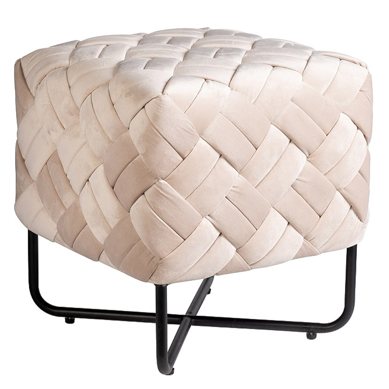 Пуф Cadice Pouf Бежевый Черный Пуф Cadice Pouf Бежевый Черный в Твери | Loft Concept