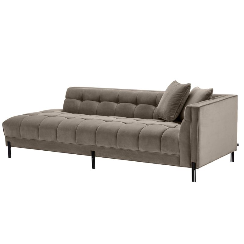 Кушетка Eichholtz Lounge Sofa Sienna Right greige Бежево-серый Темная бронза Кушетка Eichholtz Lounge Sofa Sienna Right greige Бежево-серый Темная бронза в Твери | Loft Concept